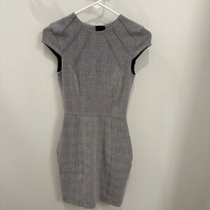 H&M Gray Cap Sleeve Mini Dress